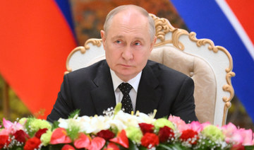 Russian President Vladimir Putin attends a signing ceremony with North Korea's Kim Jong Un in Pyongyang, on June 19, 2024. (AFP)