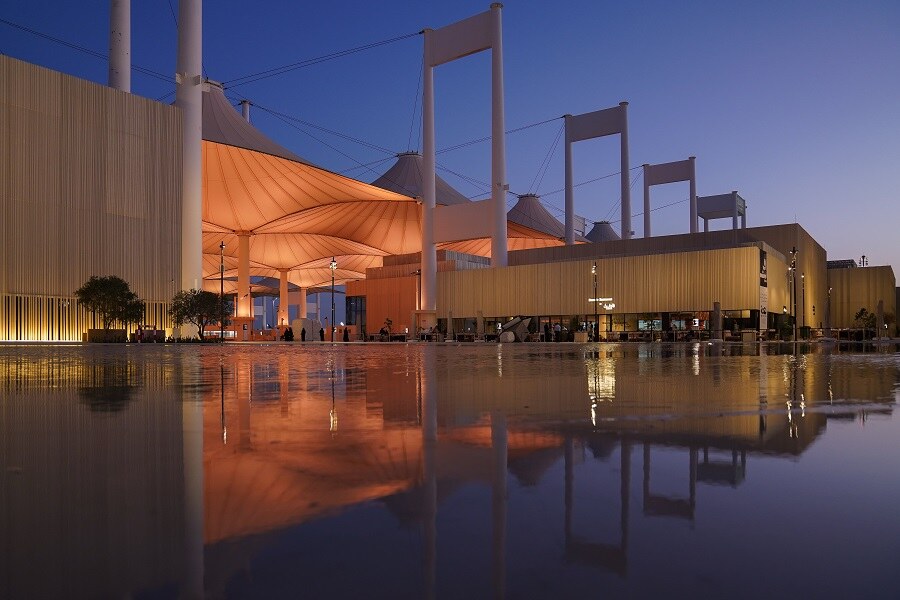 The 2023 Islamic Arts Biennale at the Western Hajj Terminal of King Abdulaziz International Airport. 